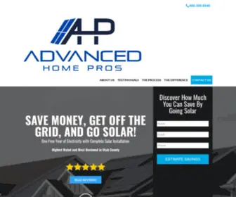 Advancedhomepros.com(Where to Buy Solar Locally) Screenshot