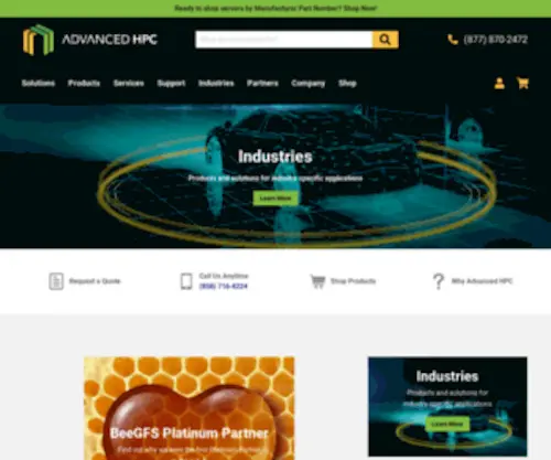 Advancedhpc.com(Advanced HPC) Screenshot