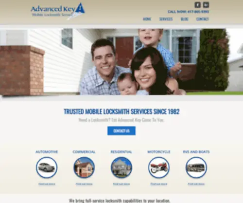 Advancedkey.com(Mobile Locksmith Springfield MO) Screenshot