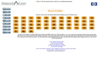 Advancedlaser-HP-Error-Codes.com(Advancedlaser HP Error Codes) Screenshot