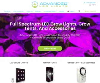 Advancedledlights.com(Full Spectrum LED Grow Lights & Grow Tents) Screenshot