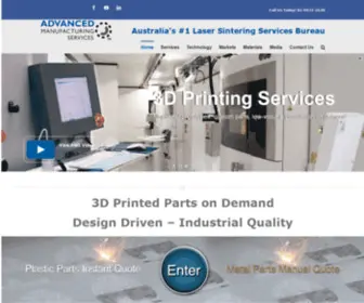 Advancedmanufacturing.com.au(3D Printing Services) Screenshot