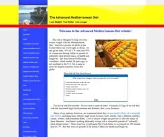 Advancedmediterraneandiet.com(Learn about weight loss with the Mediterranean diet) Screenshot