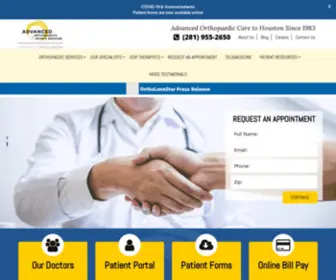 Advancedosm.com(Orthopedic Surgeon Houston TX) Screenshot