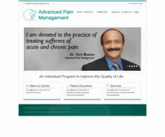 AdvancedpainmGMT.com(Advanced Pain Management) Screenshot