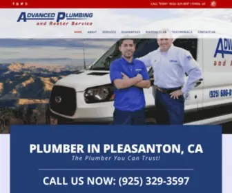 Advancedplumbingandrooter.com(Plumber in Pleasanton) Screenshot