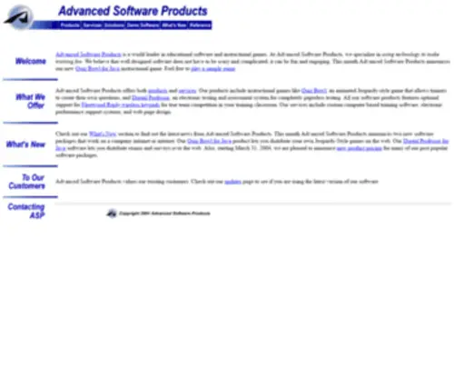 Advancedsp.com(Advanced Software Products) Screenshot