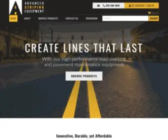 Advancedstripingequipment.com(Striping Machine) Screenshot
