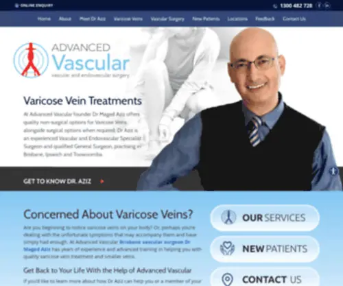 Advancedvascular.com.au(Varicose Veins Treatment Brisbane) Screenshot