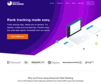 Advancedwebranking.com(World's longest standing rank tracking tool) Screenshot