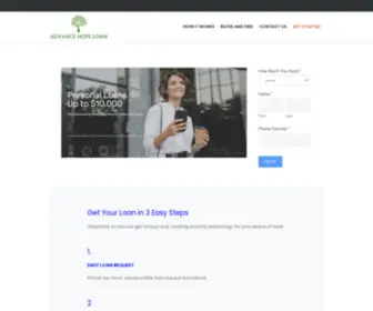Advancehopeloan.com(Personal Loan And Debt Consolidation Loan) Screenshot