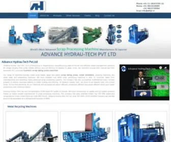 Advancehydrautech.com(Hydraulic Baling Press & Scrap Baling Machines Manufacturer) Screenshot