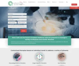 Advancells.com(Best Stem Cell Therapy Center In Delhi India) Screenshot