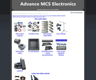 Advancemcs.com(Online store offering auto and electronic parts and accessories) Screenshot