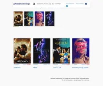 Advancescreenings.com(Advance Movie Screenings) Screenshot