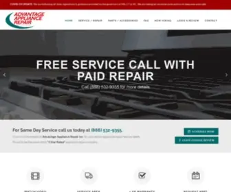 Advantageappliance.biz(Massachusetts, Connecticut, Carolina Appliance Repair) Screenshot