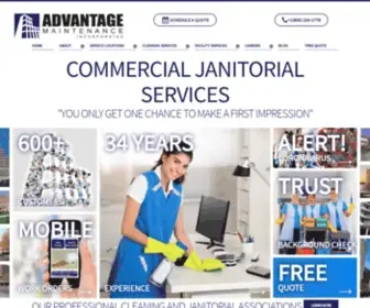 Advantagemaintenanceinc.com(Commercial Janitorial Services) Screenshot