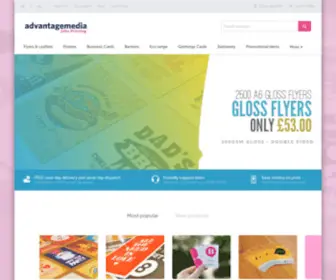 Advantagemedia.co.uk(Flyer, leaflet and business card printing) Screenshot