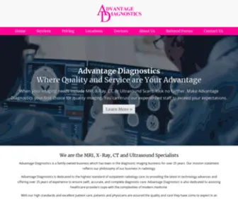 Advantagemri.us.com(Advantage Diagnostics) Screenshot