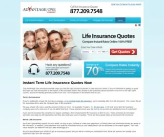 Advantageoneinsurance.com(Term life insurance) Screenshot