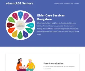 Advantageseniors.org(Elder Care Services Bangalore) Screenshot