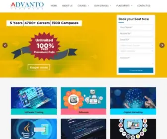 Advantosoftware.com(Best Software Testing Training Institute in Pune) Screenshot