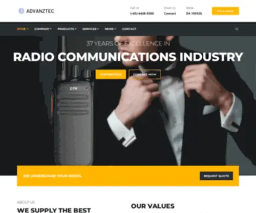 Advanztec.com(A Radio Communications Company) Screenshot