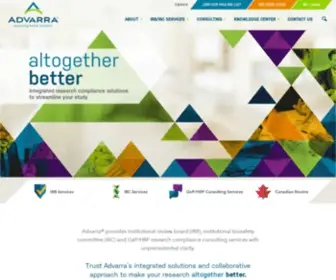 Advarra.com(Enabling Safer) Screenshot