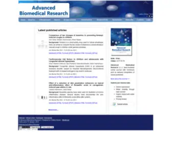 AdvBiores.net(The Journal of Advanced Biomedical Research) Screenshot