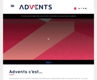 Advents.fr(Cabinet de conseil en transformation des entreprises. Une équipe soudée qui partage un ADN fort) Screenshot