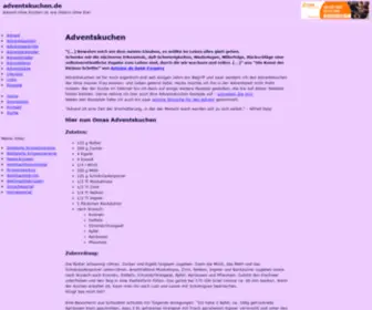 Adventskuchen.de(Adventskuchen, leckere Rezepte und mehr) Screenshot