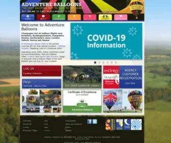 Adventureballoons.co.uk(Champagne Hot Air Balloon Flights with Adventure Balloons Balloon Rides) Screenshot