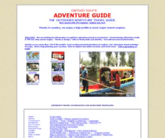 Adventureguide.com(Adventure Guide to Outdoor Adventure Travel and Eco Tourism) Screenshot