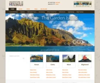 Adventureinhawaii.com(A free reservations service for Hawaii tours and activities) Screenshot