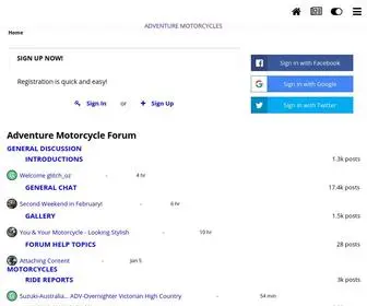 Adventuremotorcycles.net(Adventure Motorcycle Forum) Screenshot