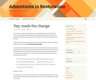 Adventures-IN-Mormonism.com(Adventures in Restoration) Screenshot