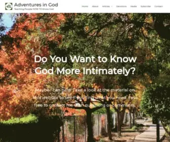 Adventuresingod.com(Teaching People HOW TO Know God) Screenshot