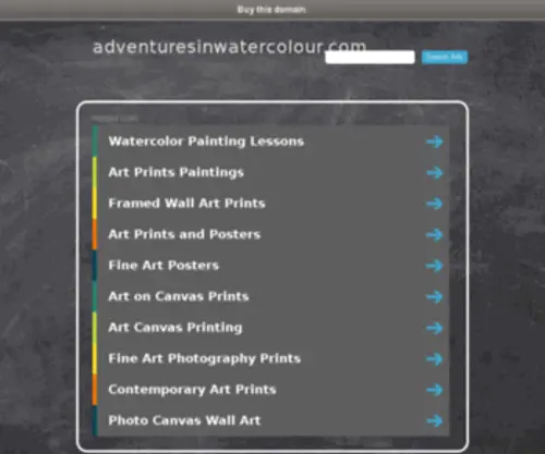 Adventuresinwatercolour.com(Watercolour painting courses from Adventures in Watercolour) Screenshot