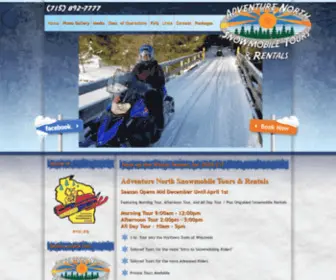 Adventuresnowmobiletours.com(Adventure North Snowmobile Tours & Rentals) Screenshot