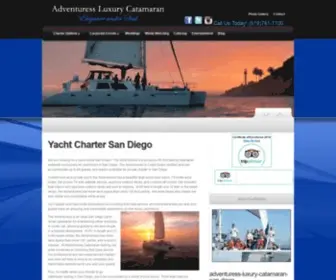 Adventuressluxurycatamaran.com(Yacht Rental San Diego) Screenshot