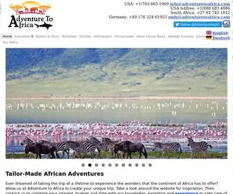 Adventuretoafrica.com(Customized African Adventures) Screenshot