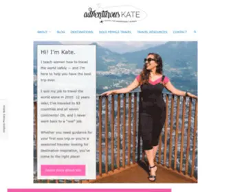 Adventurouskate.com(I teach women how to travel the world safely) Screenshot