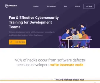 Adversary.io(Start training your development teams in cybersecurity. Adversary) Screenshot