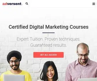 Adversent.com(Online Digital Marketing Courses) Screenshot