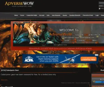 Adversewow.com(Choose a memorable domain name. Professional) Screenshot