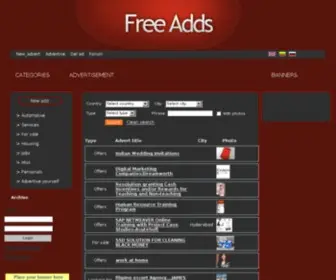 Advertisementlist.net(Free ad list) Screenshot