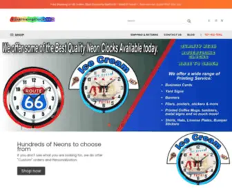 Advertisingclock.com(Advertising Neon Wall Clocks) Screenshot