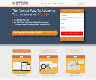 Advertisingwebservice.com(Professional Pay Per Click Advertising On Google) Screenshot
