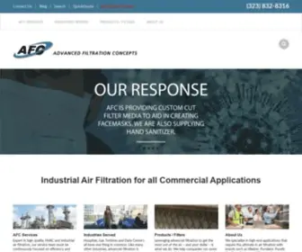 AdvFiltration.com(Advanced Filtration Concepts) Screenshot