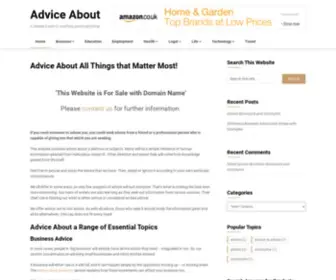 Adviceabout.com(A project) Screenshot